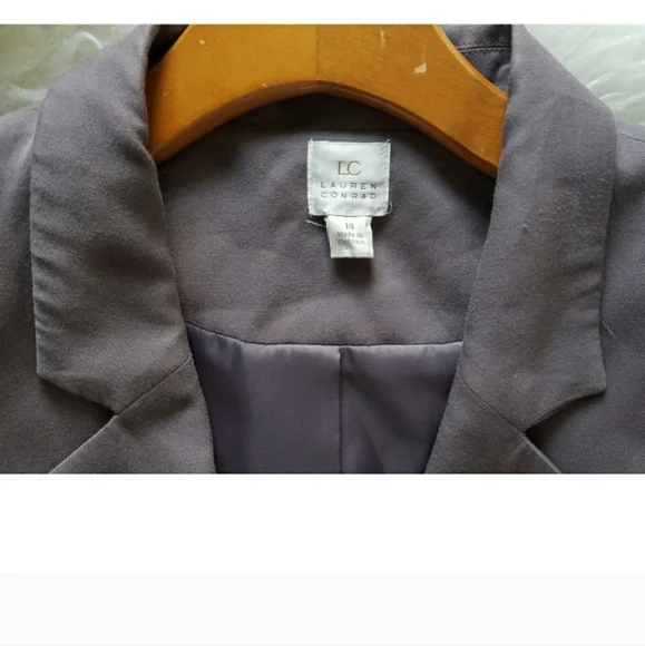 LC Lauren Conrad Purple Grey Work Blazer‎ - Picture 4 of 5